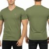 Aeronautica Militare t-shirt męski koszulka khaki z dekoldem V